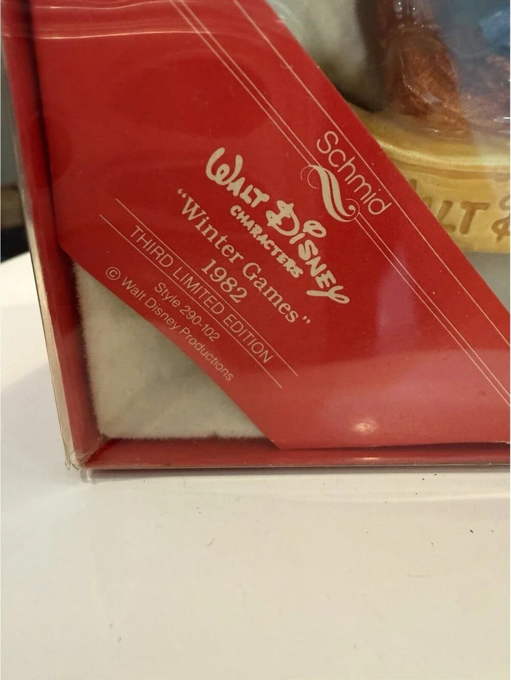 Vtg 1982 Walt Disney Winter Games Limited Edition Mickey Mouse Ornament In Box